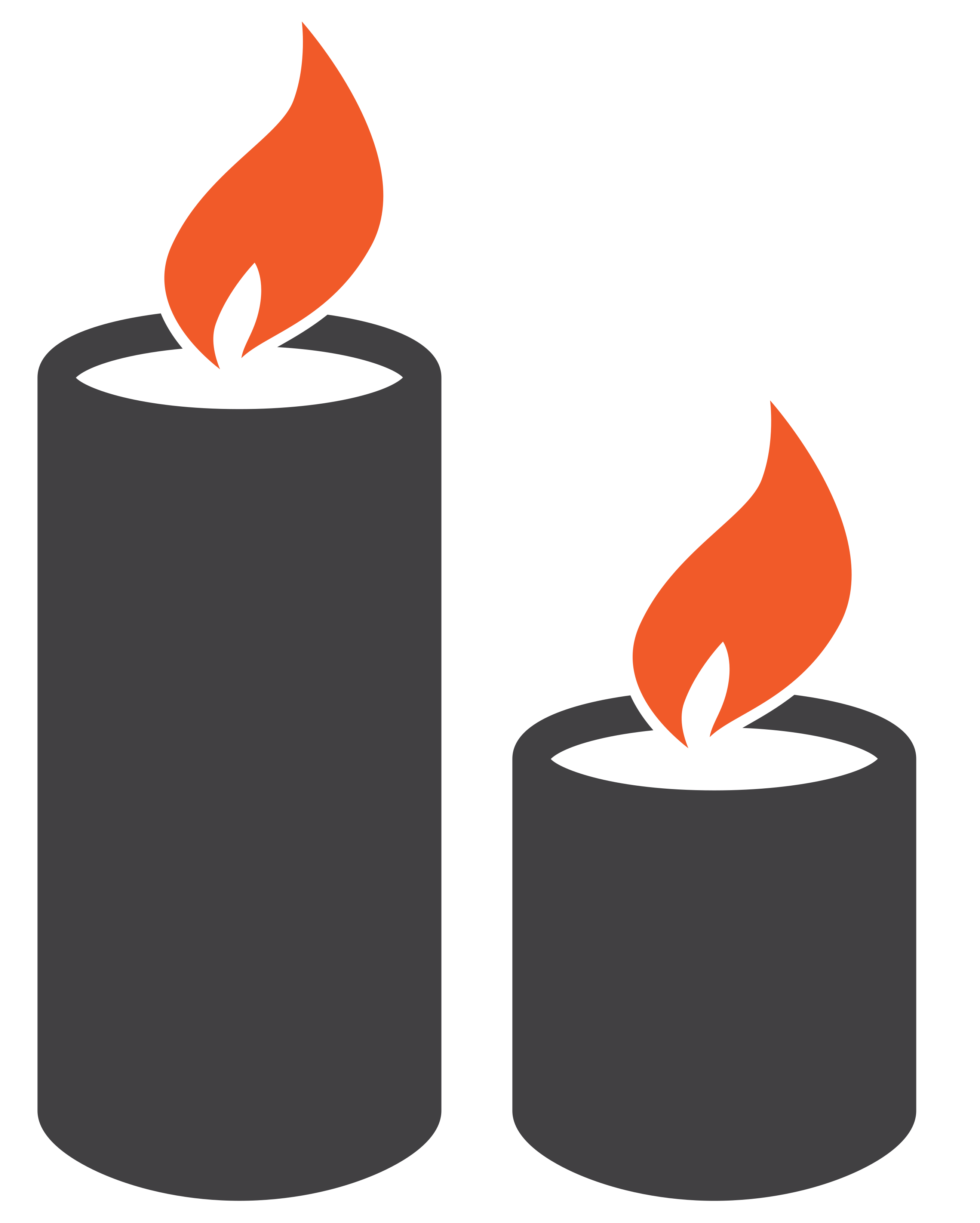 Two pillar candles